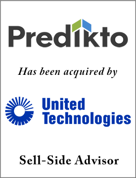 Founders Advised Predikto in Sale to United Technologies Corp.